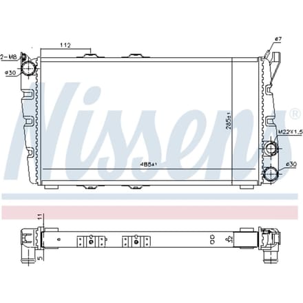 Radiator, motorkoeling NISSENS 64010