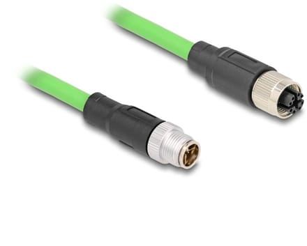 M12 8-pins X-gecodeerde industriële netwerk verlengkabel | CAT6a | PUR | 2 meter