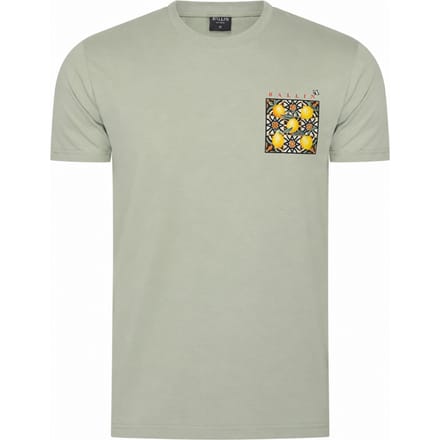 Heren Tee SS met Ballin Est. 2013 Orange Backprint Shirt Print - Groen - Maat M