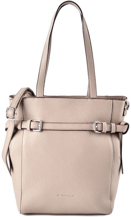 TOM TAILOR shopper schoudertas Sora Zip Shopper Taupe