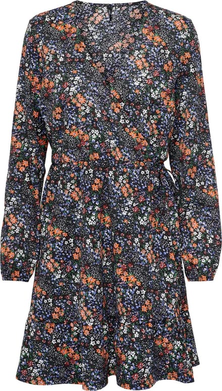 ONLY ONLOVA L/S WRAP DRESS JRS Dames Jurk - Maat XL