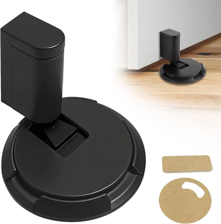 Sterke Magnetische Deurstopper voor Vloer en Muur | Inclusief Deurklinkbuffer (Zwart)