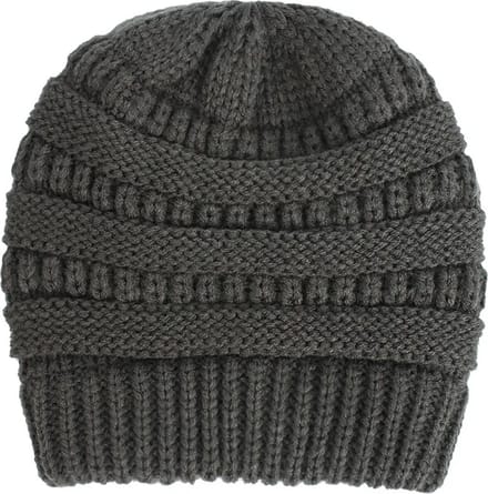 Muts met Voering voor Baby & Kind – Donkerbruin/Grijs – 3 t/m 12 Maanden