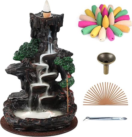 Wierookhouder Waterval Wierookbrander, wierookstokjes - Backflow Wierook Kegels