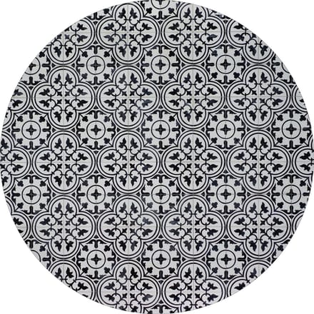 Vinyl | Vloerkleed vinyl rond | Grey Mosaic | 95 cm Rond