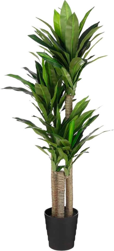 Mica Decorations Dracaena Kunstplant - H150 x Ø60 cm - Plastic Pot - Groen