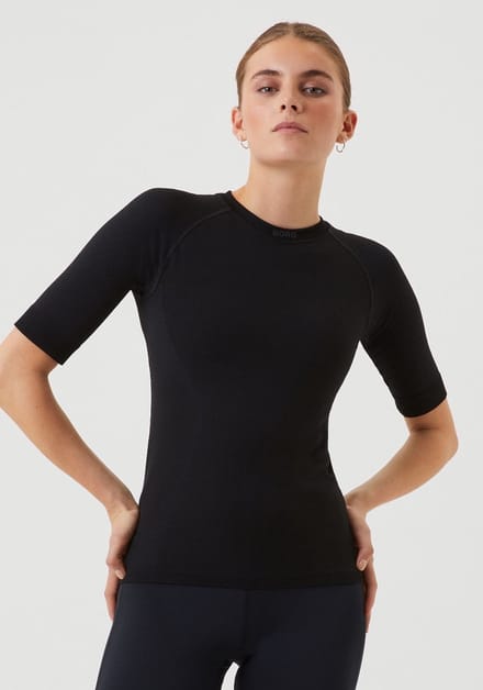 Björn Borg dames running seamless T-shirt - zwart