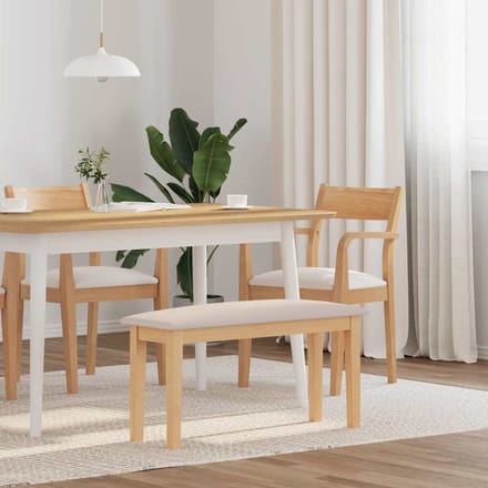 vidaXL - Bank - 90 - cm - massief - hout - rubber