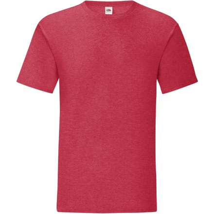 Fruit of the Loom Heren Iconic 150 Heather T-Shirt (Heide Rood)