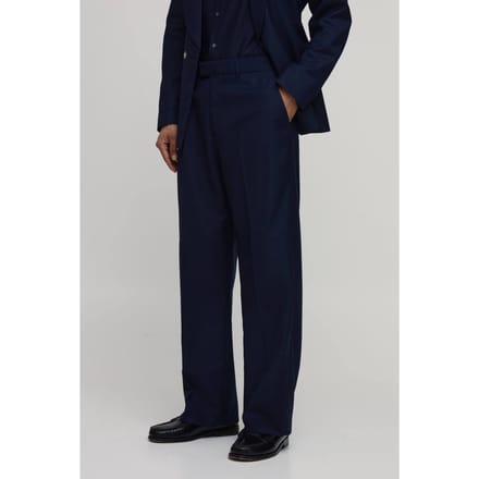 Wijde Pijpen Pak Broek Met Riem | Navy | Size 32