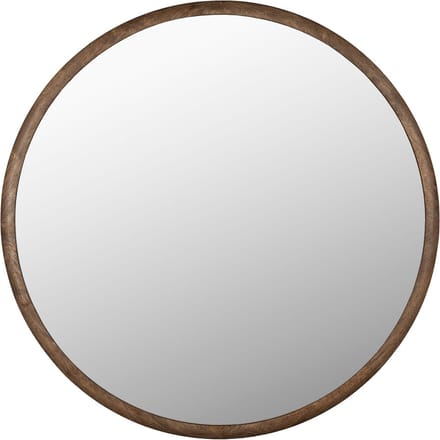 Dutchbone Gale Spiegel/ Wandspiegel Rond 80 cm Hout - Bruin