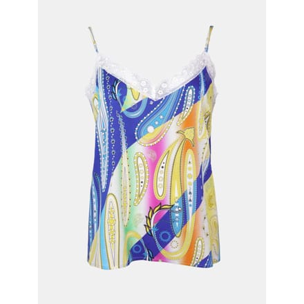 Mucho Gusto Slip top met regenboog paisley