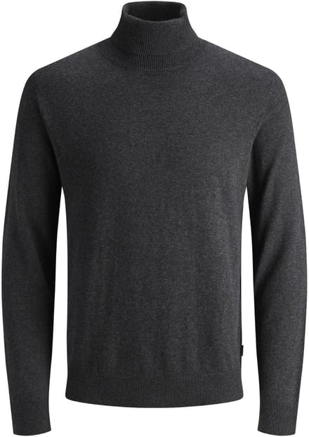 Jack & Jones - Heren Trui Emil Knit Roll Neck - Grijs - Maat M
