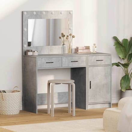 vidaXL - Kaptafel - 2 - st - Grijs - 40 - x - 41 - x - 75 - cm - Bewerkt - hout