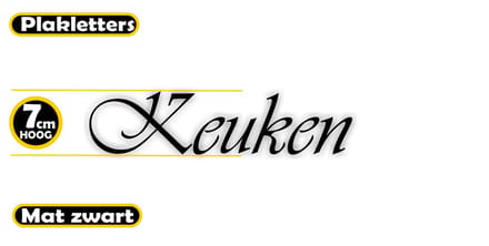 Jerma-Keuken deursticker-Plakletters