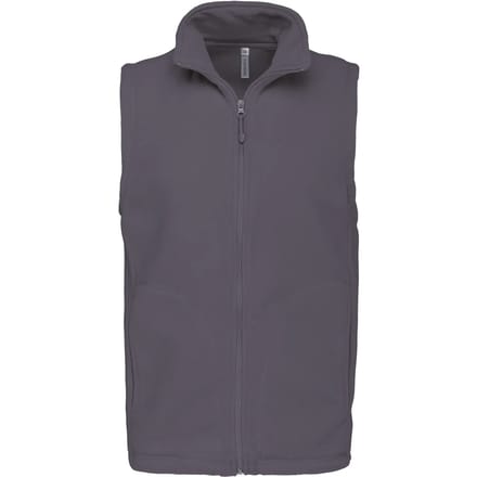 Fleecebodywarmer 'Luca' merk Kariban maat S Donkergrijs