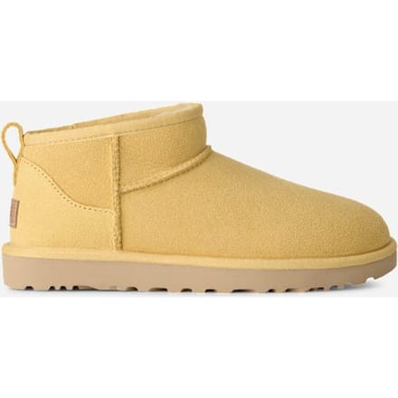UGG® Classic Ultra Mini for Women in Muted Mustard, Size 10, Twinface/Polyester/Leather