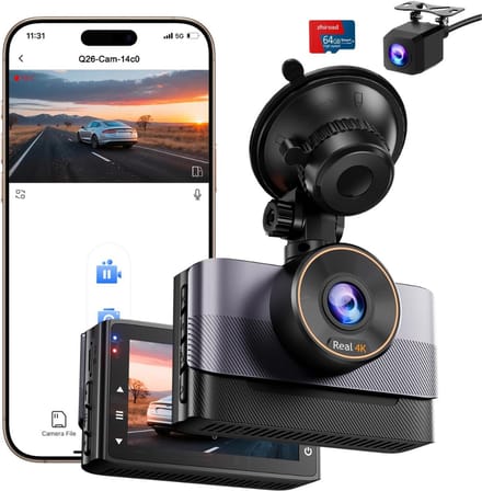Core® Dashcam Voor en Achter - Dashcam - Dashcam Voor Auto - Zwart - 4cm x 9cm x 6cm