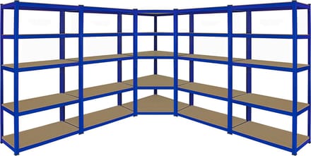 T-rax stellingkasten bundel - blauw - 90x45x180 cm - 5-delig