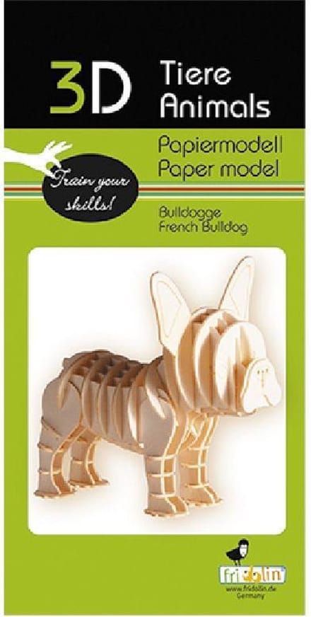 FRIDOLIN 3D Papier Model - Bulldog.