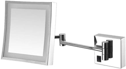 Wandmake-upspiegel - Vergrotende spiegel - Schoonheidsroutine - Ingebouwde LED - 3x Vergroting - One Color