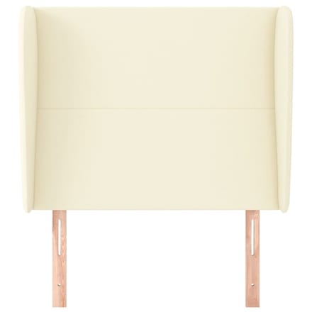 vidaXL - Hoofdbord - met - randen - 103x23x118/128 - cm - kunstleer - crèmekleurig
