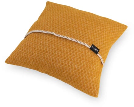 WOOOL Kussen - WAVES (Okergeel) - 45x45cm - 100% Wol