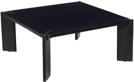sweeek - Vierkante salontafel in massief hout 80cm - reva
