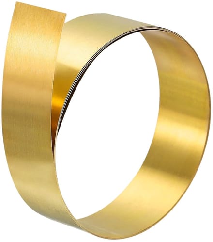 Messing Plaat Rol - Metaal Folie - Hobby & Industrie - Grote Lengte - 1000x25x0.3mm - Messing Kleur