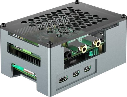 Aluminiumbehuizing voor Raspberry Pi 5 met PWM Ventilator en Koellichaam