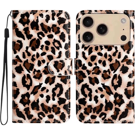 Comfycase Apple iPhone 17 Pro Bookcase Luipaardprint Meerkleurig