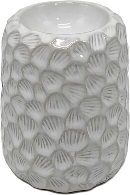 HomeBound by KY | Aardewerk brander Honeycomb wit | 9,5x9,5x11,8cm | brander aardewerk wit honeycomb