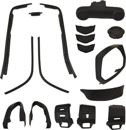 Sierlijst set compleet Power1 voor Vespa Sprint mat zwart (Vanaf 2018)