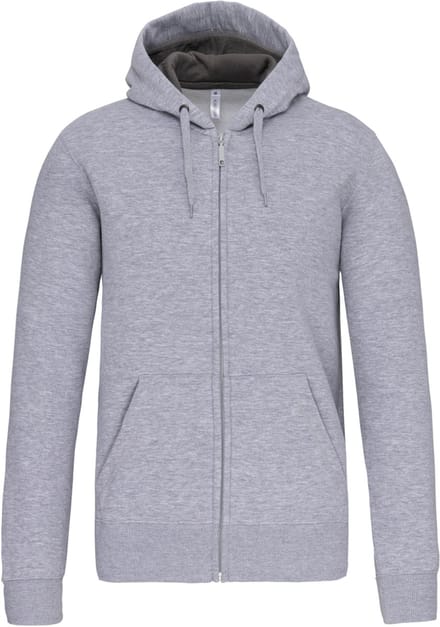 Kariban Hooded sweater met rits K444 - Oxford Grey - L