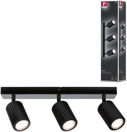 Spotlight Lirena GU10 max. 3x10W Zwart mat Metaal