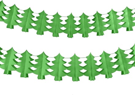 CHRISTIANFABRICATIONS - Papieren groene kerstboom slinger