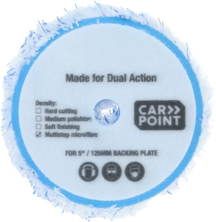 Carpoint Multistep Microfibre Pads125mm/5" - 2 Stuks - Na gebruik handmatig reinigen