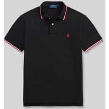 regular fit poloshirt van puur katoen met contraststrepen