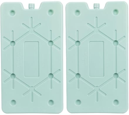 Excellent Houseware Koelelement Ice Pack - 2x - mintgroen - polyethyleen - 350 gr - 24 x 14 x 1.5 cm