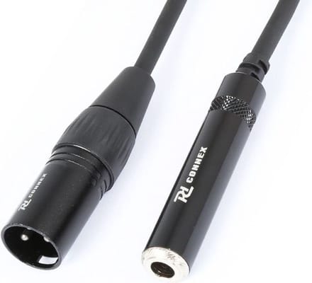 Verloopkabel XLR Male - 6,3M Jack Female