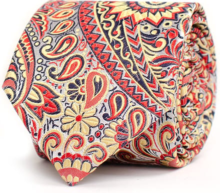TRESANTI | BILLI I Zijden stropdas met paisley motief | rood