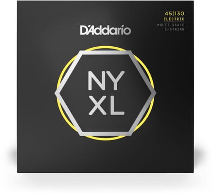 D'Addario NYXL45130MS Multi-Scale Bassnaren 5-Snarig (45-130) Regular Light