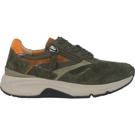 Gabor rollingsoft sensitive 96.896.34 - dames rollende wandelsneaker - Groen - maat 37 (EU) 4 (UK)