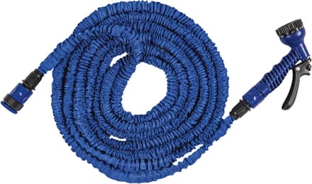 Bradas uitrekbare flexibele tuinslangset 5m - 15m blauw inclusief sproeipistool - Waterslang - Flexibel Elastisch