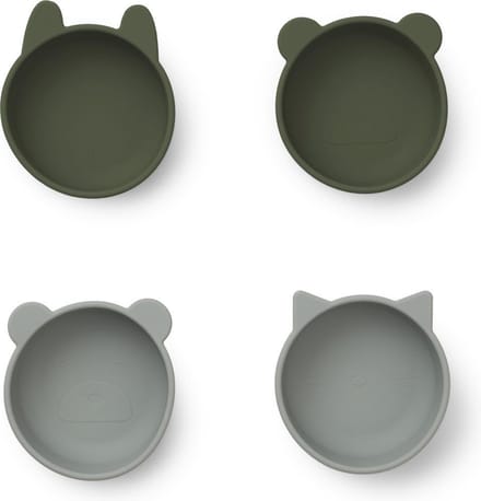 Liewood Iggy Siliconen Kom 4-pack - Hunter Green Mix
