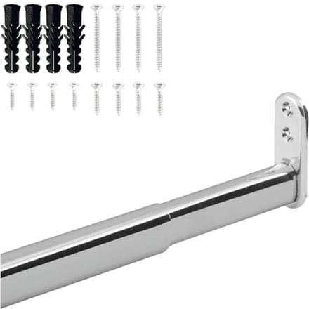 Uitschuifbare kledingstang, telescoopstang, 60-90 cm, stabiele nisstang