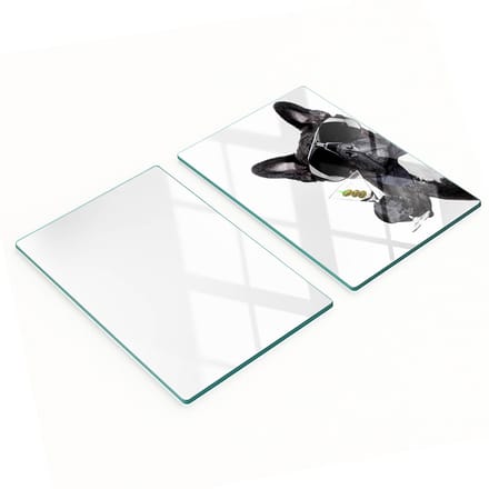 Decoratieve glazen snij- en serveerplanken Martini Pies 2x40x52 cm