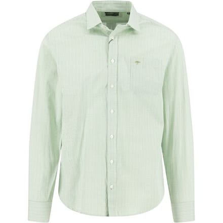 Fynch-Hatton Overhemd Texture Pattern Kent Collar Avocado / male