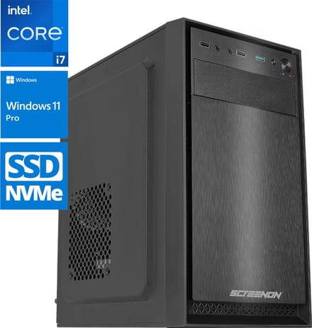 Intel Compleet PC | Intel Core i7 | 16 GB DDR4 | 500GB SSD - NVMe | RTX 2060 | Windows 11 Pro + WiFi & Bluetooth