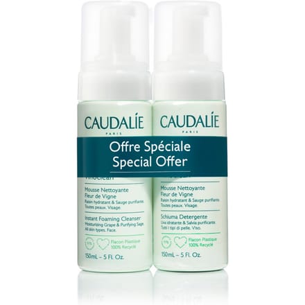 Caudalie Vinoclean Mousse Nettoyante Duo  2x 150ml 300ml